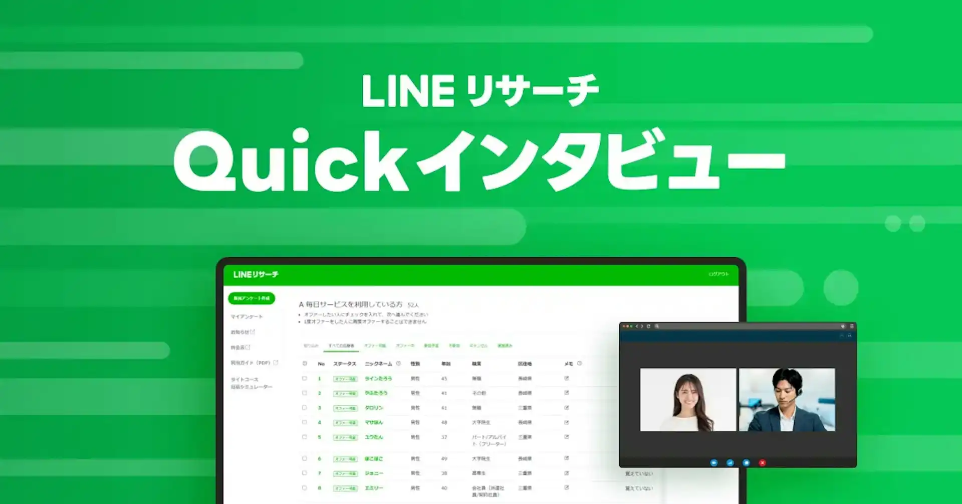 LINEヤフー、即日実施可能な「Quickインタビュー」提供開始
